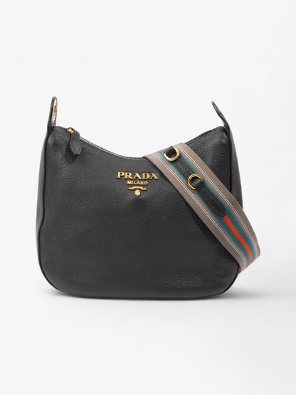 Prada Vitello Phenix Black Leather Medium