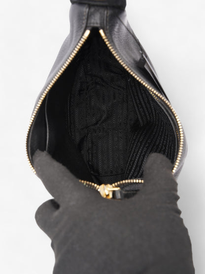 Prada Vitello Phenix Black Leather Medium