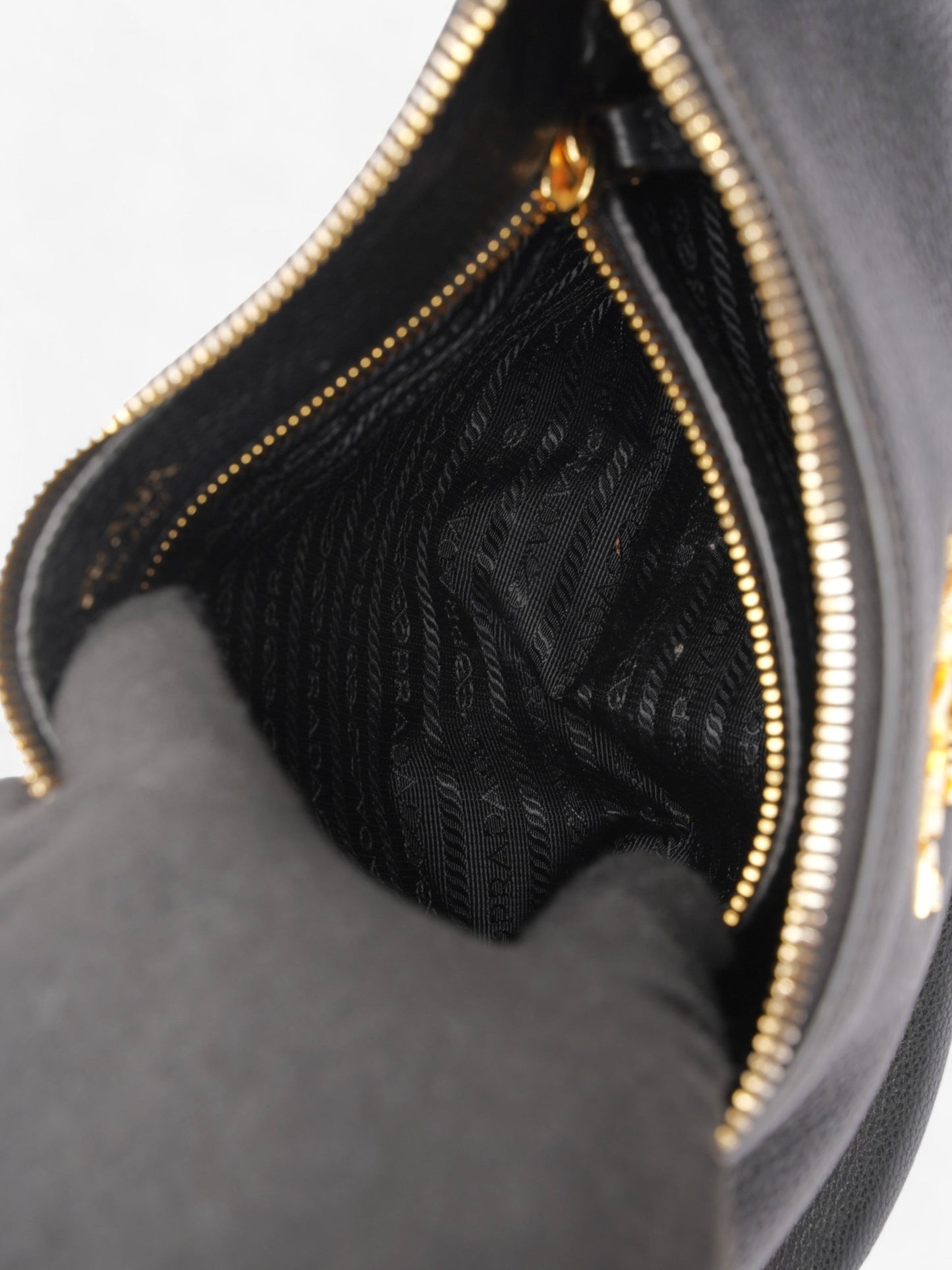 Prada Vitello Phenix Black Leather Medium