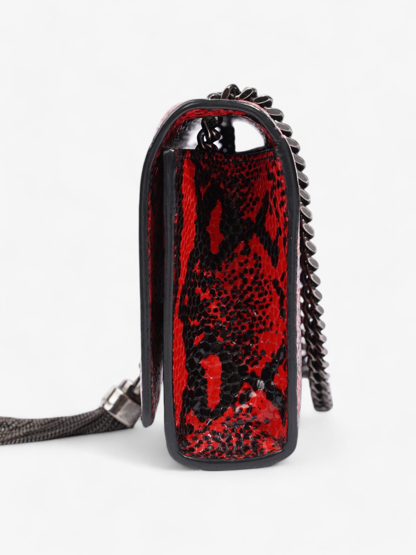 Saint Laurent Kate Tassel Red / Black Calfskin Leather Small