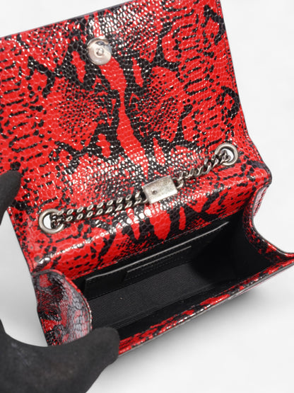 Saint Laurent Kate Tassel Red / Black Calfskin Leather Small