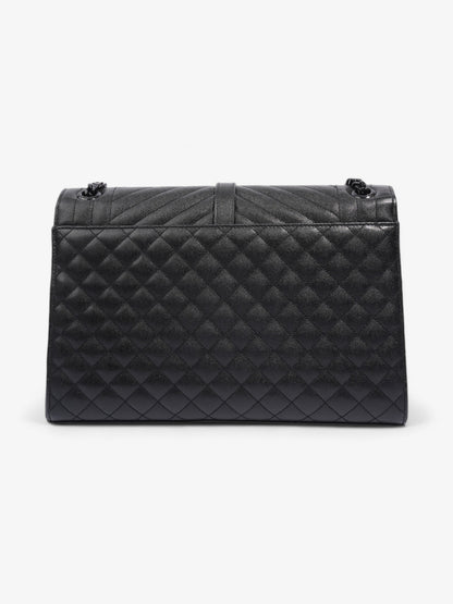 Saint Laurent Envelope Black Grained Leather Large