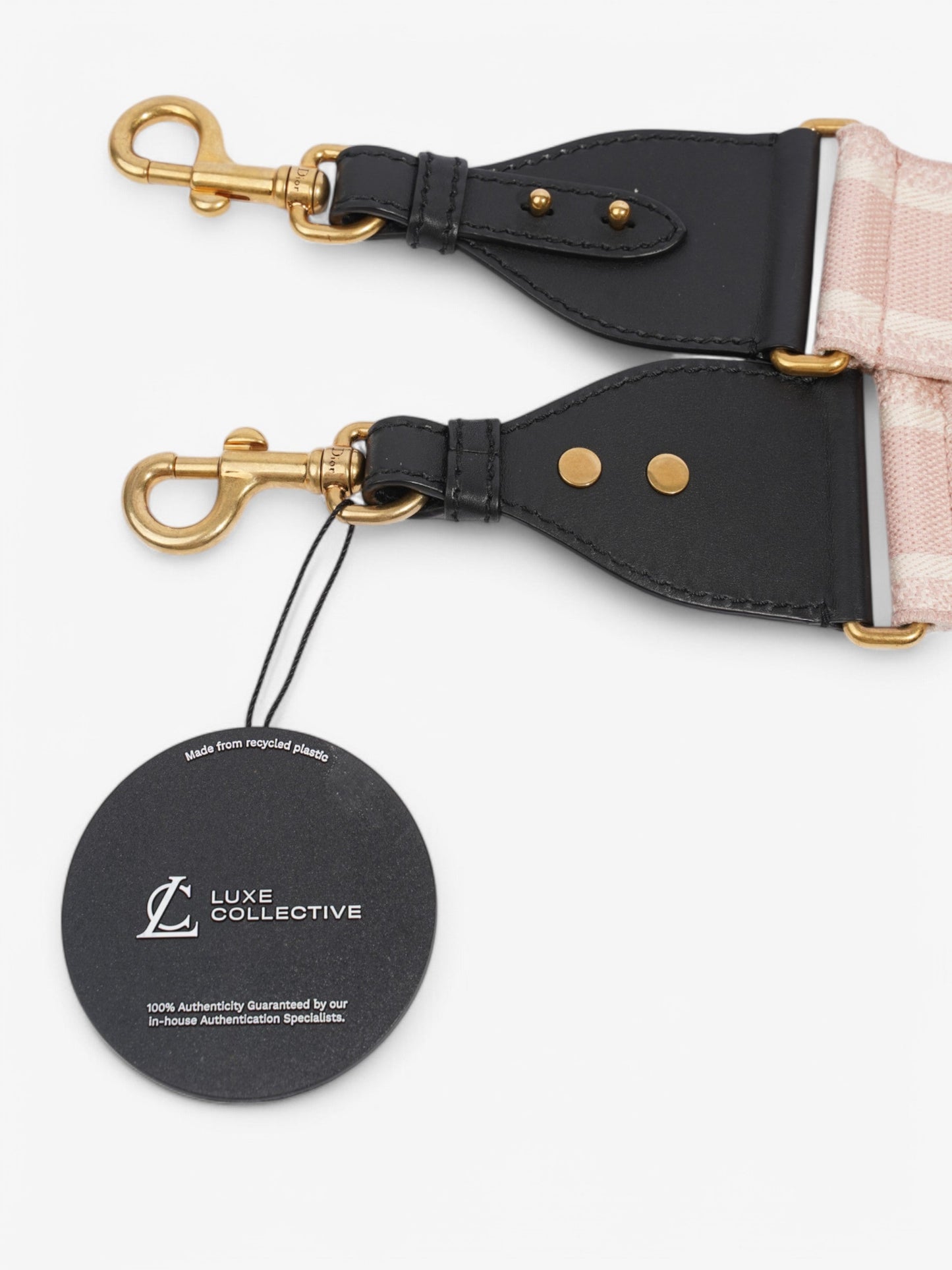 Christian Dior Bag Strap Pink / White / Black Cotton