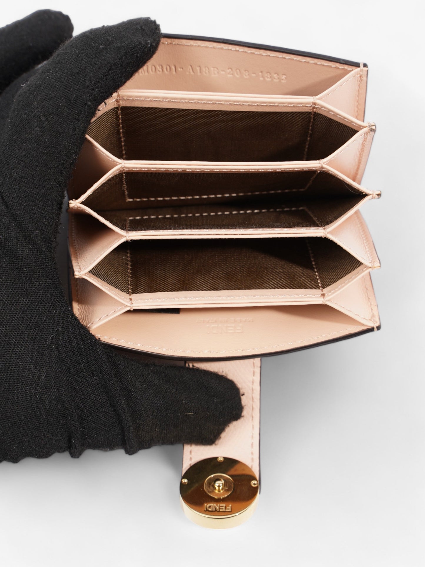 Fendi Fendi Light pink Leather Card Holder Blush Pink Leather