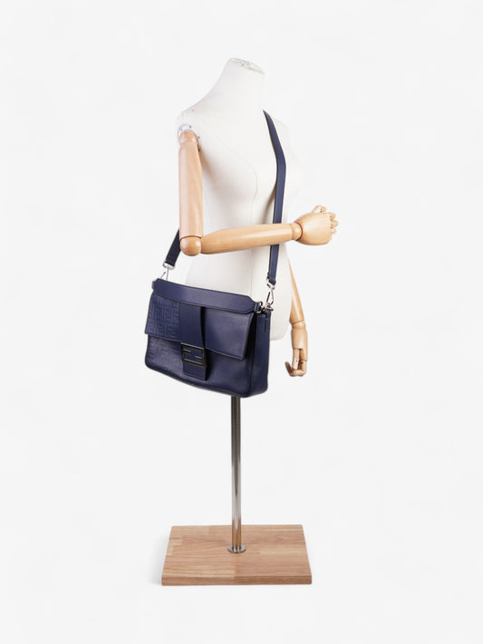 Fendi Baguette Navy Leather