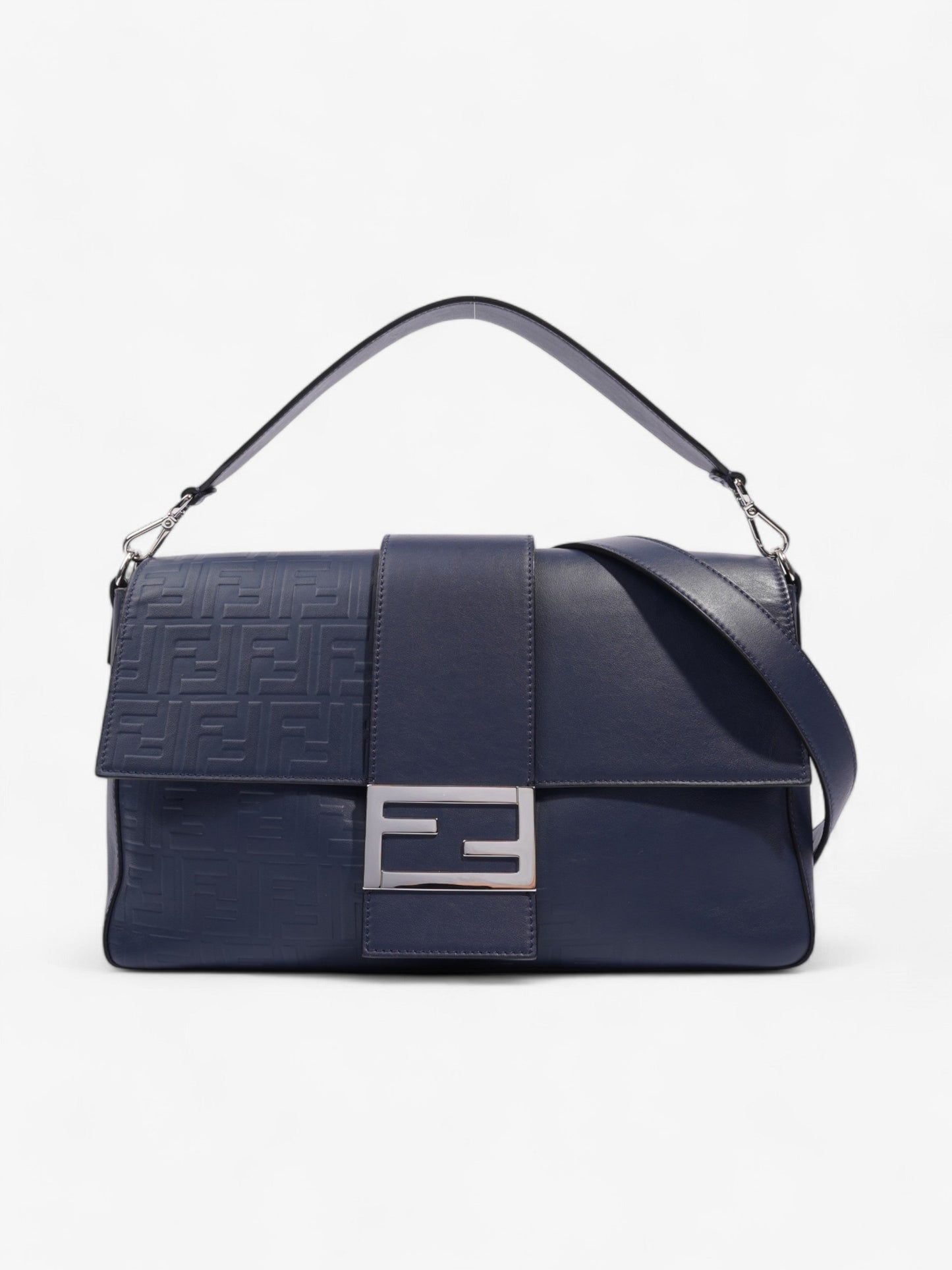 Fendi Baguette Navy Leather
