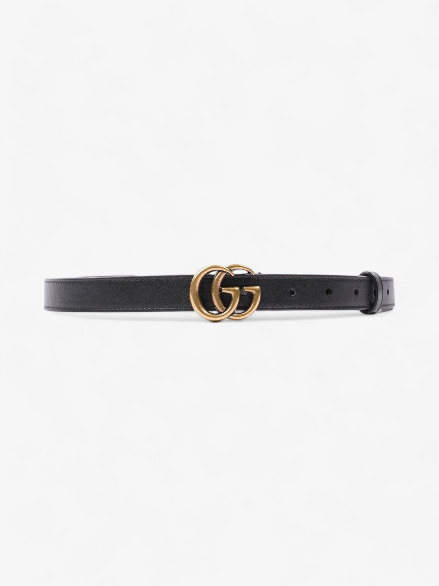 Gucci GG Marmont Thin Belt Black Leather 85cm 34"