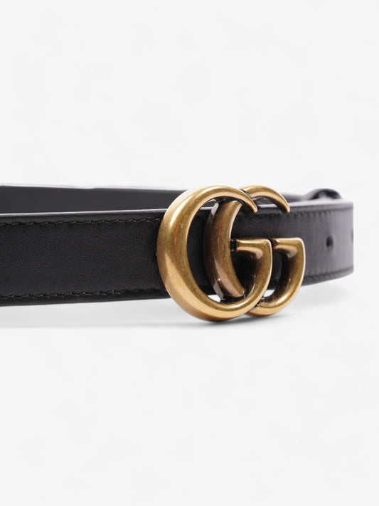 Gucci GG Marmont Thin Belt Black Leather 85cm 34"
