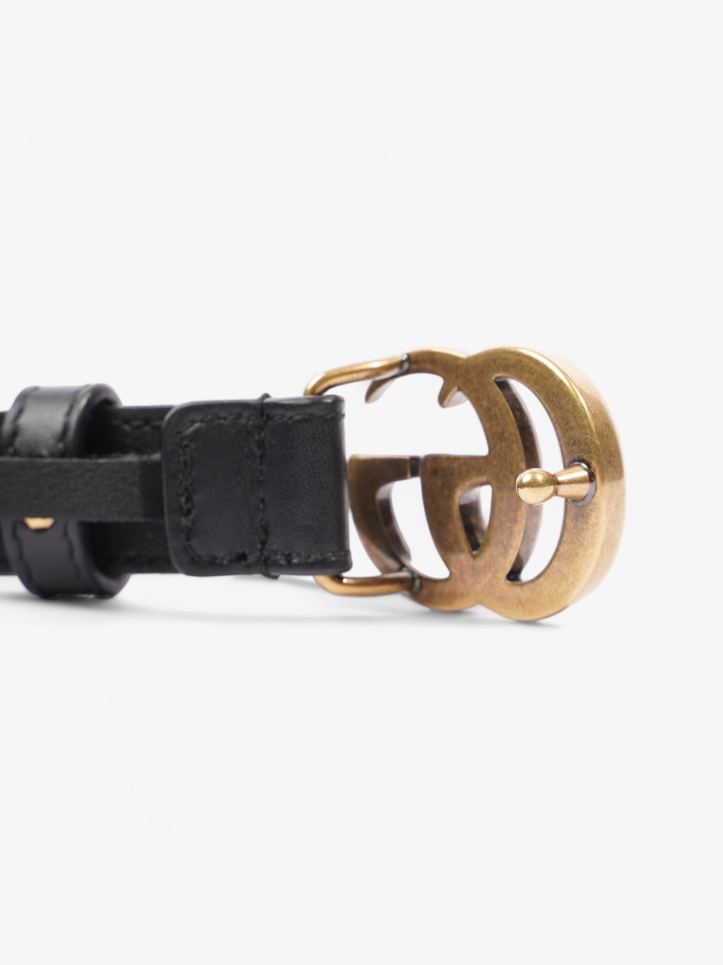 Gucci GG Marmont Thin Belt Black Leather 85cm 34"