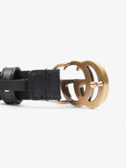 Gucci GG Marmont Thin Belt Black Leather 85cm 34"