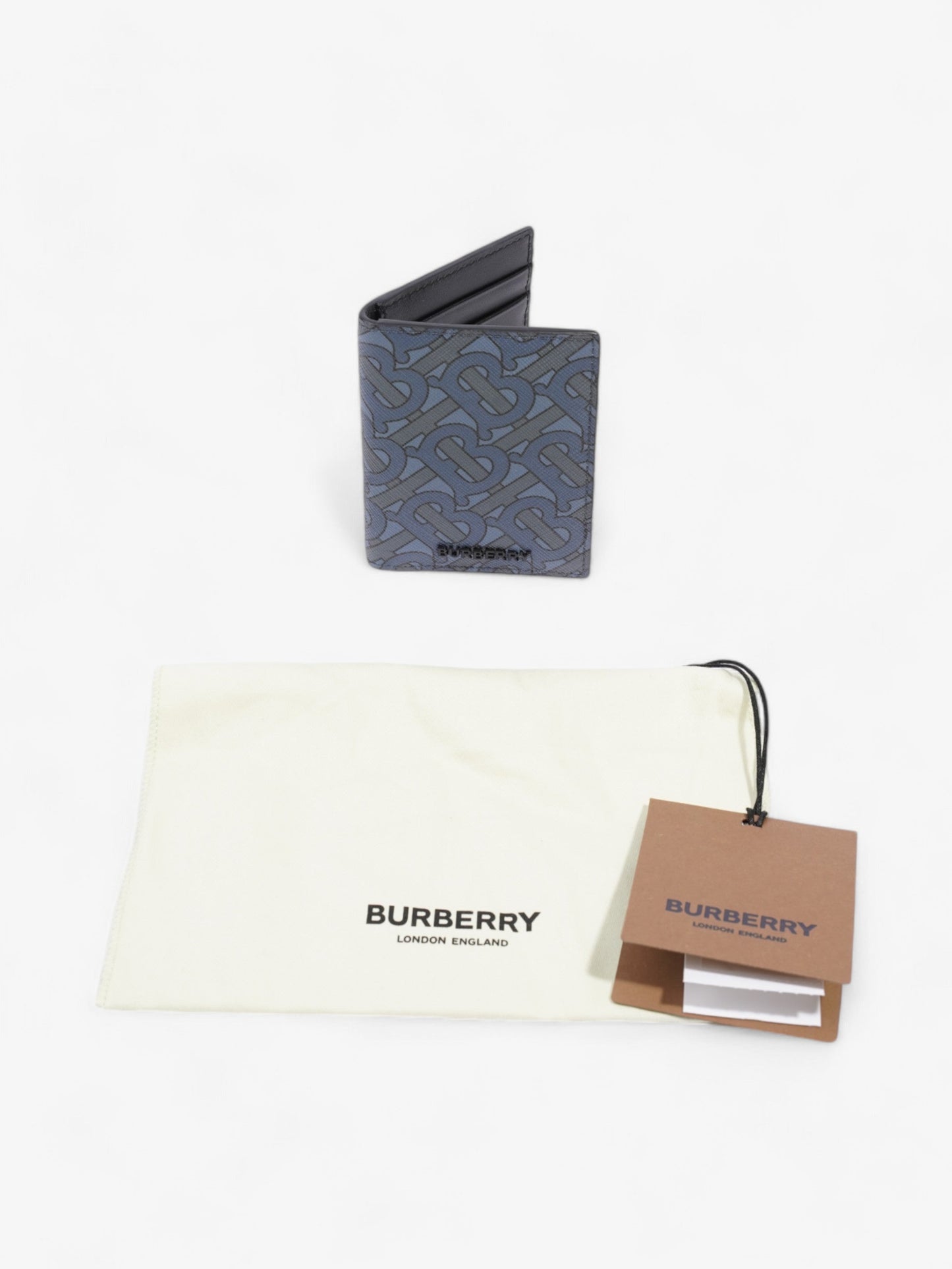 Burberry TB Monogram Bateman Navy Blue Canvas
