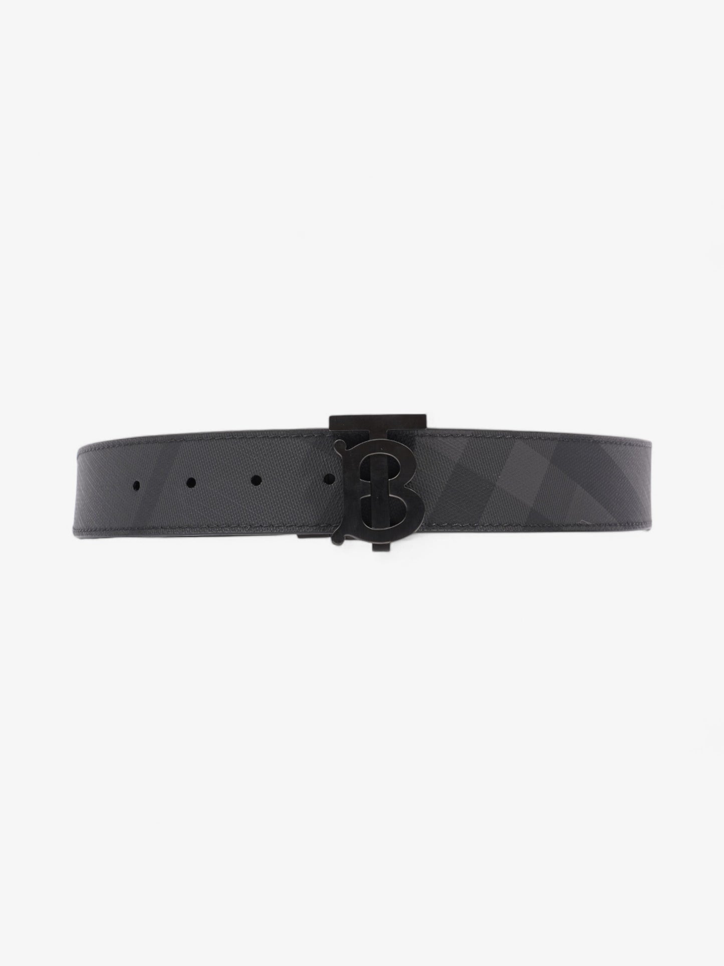 Burberry Reversible Belt Black Coated Canvas 80cm 32"