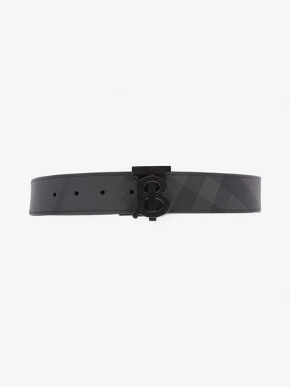 Burberry Reversible Belt Black Coated Canvas 80cm 32"
