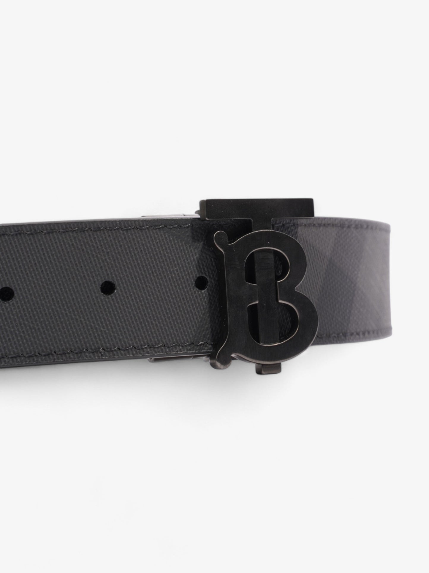 Burberry Reversible Belt Black Coated Canvas 80cm 32"