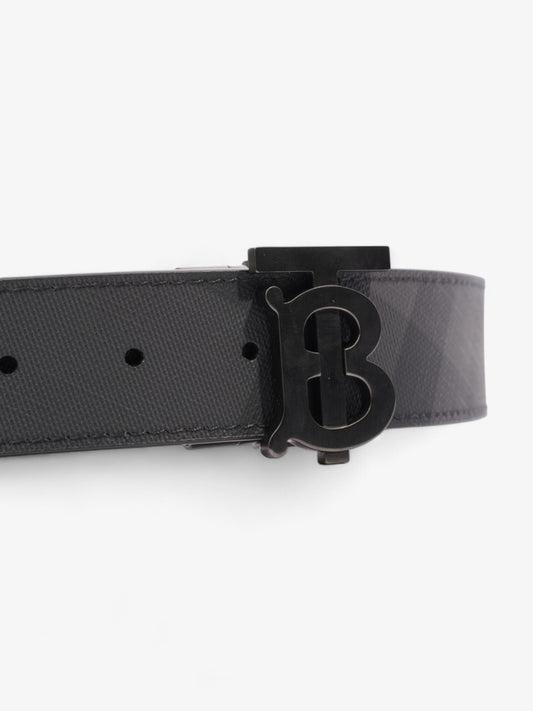 Burberry Reversible Belt Black Coated Canvas 80cm 32"