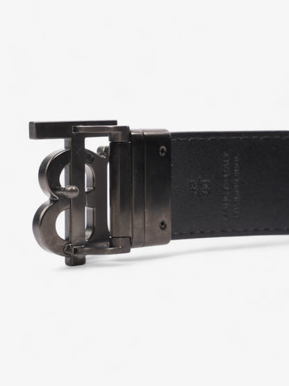 Burberry Reversible Belt Black Coated Canvas 80cm 32"