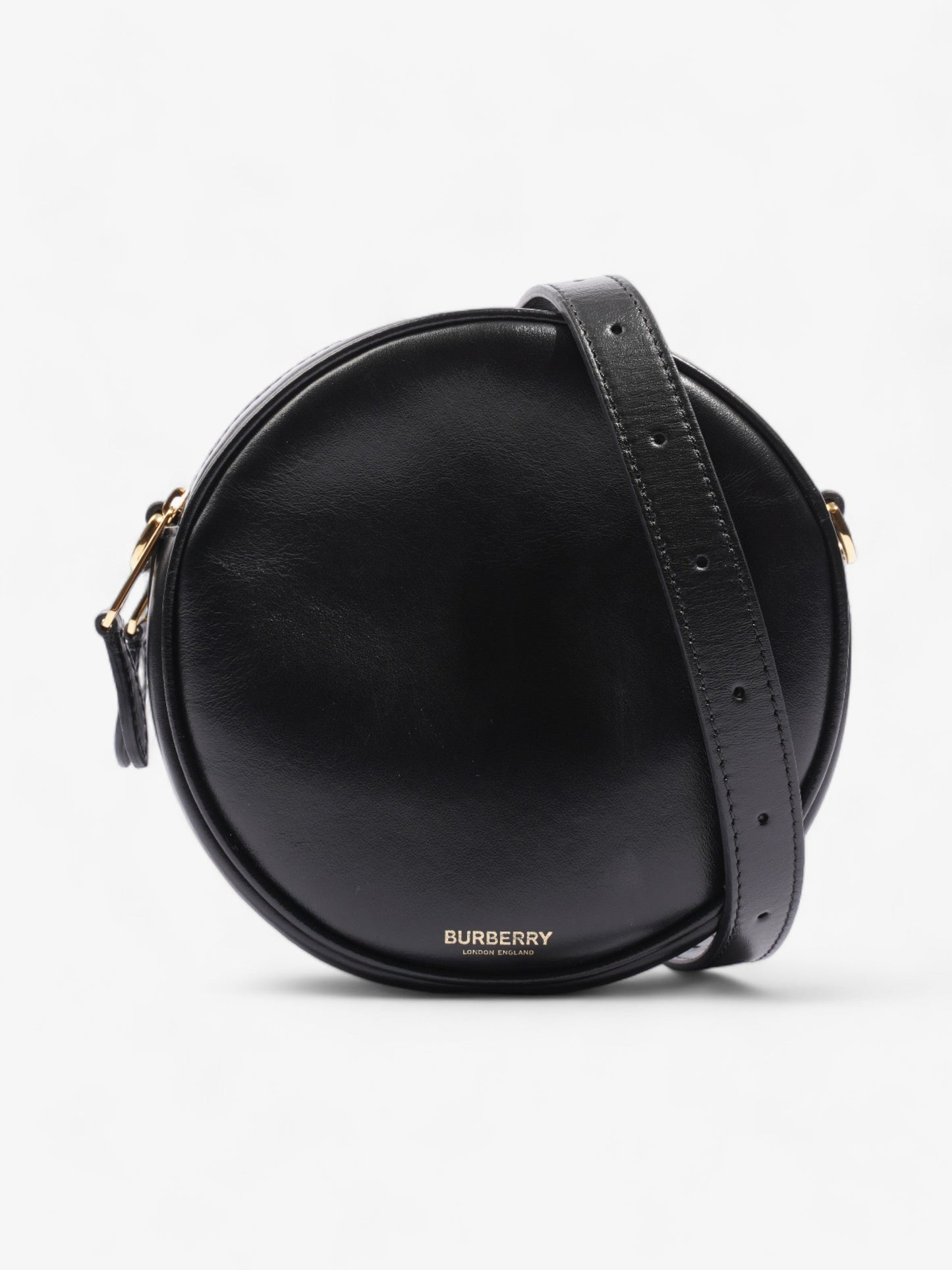 Burberry Louise Round Black Leather