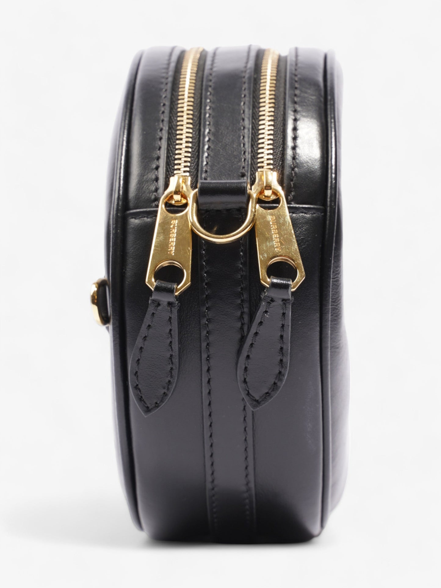 Burberry Louise Round Black Leather