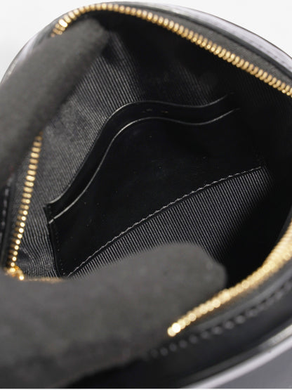 Burberry Louise Round Black Leather