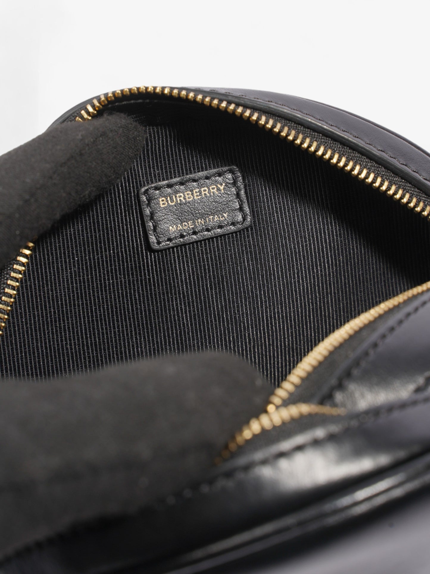 Burberry Louise Round Black Leather