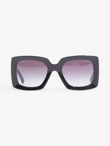 Chanel Interlocking CC Oversized Sunglasses Black / Gold Acetate 140mm