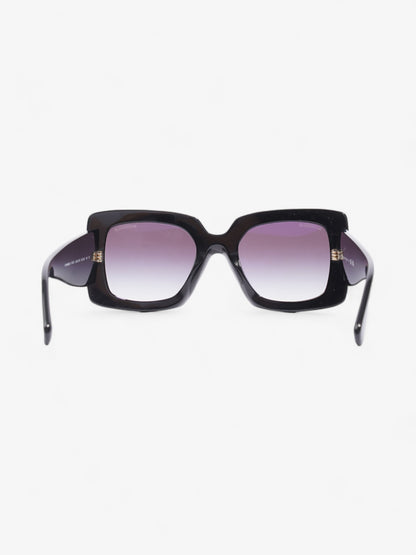 Chanel Interlocking CC Oversized Sunglasses Black / Gold Acetate 140mm