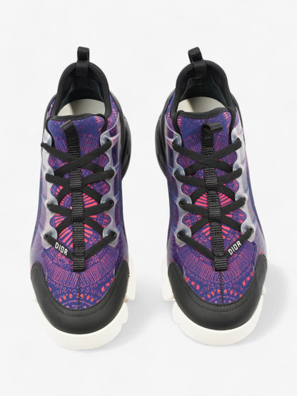 Christian Dior D-Connect Sneakers Purple / Black Technical Fabric EU 38 UK 5