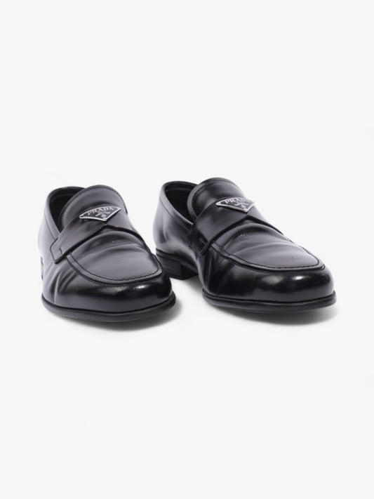 Prada Loafers Black / Silver Leather EU 40.5 UK 6.5
