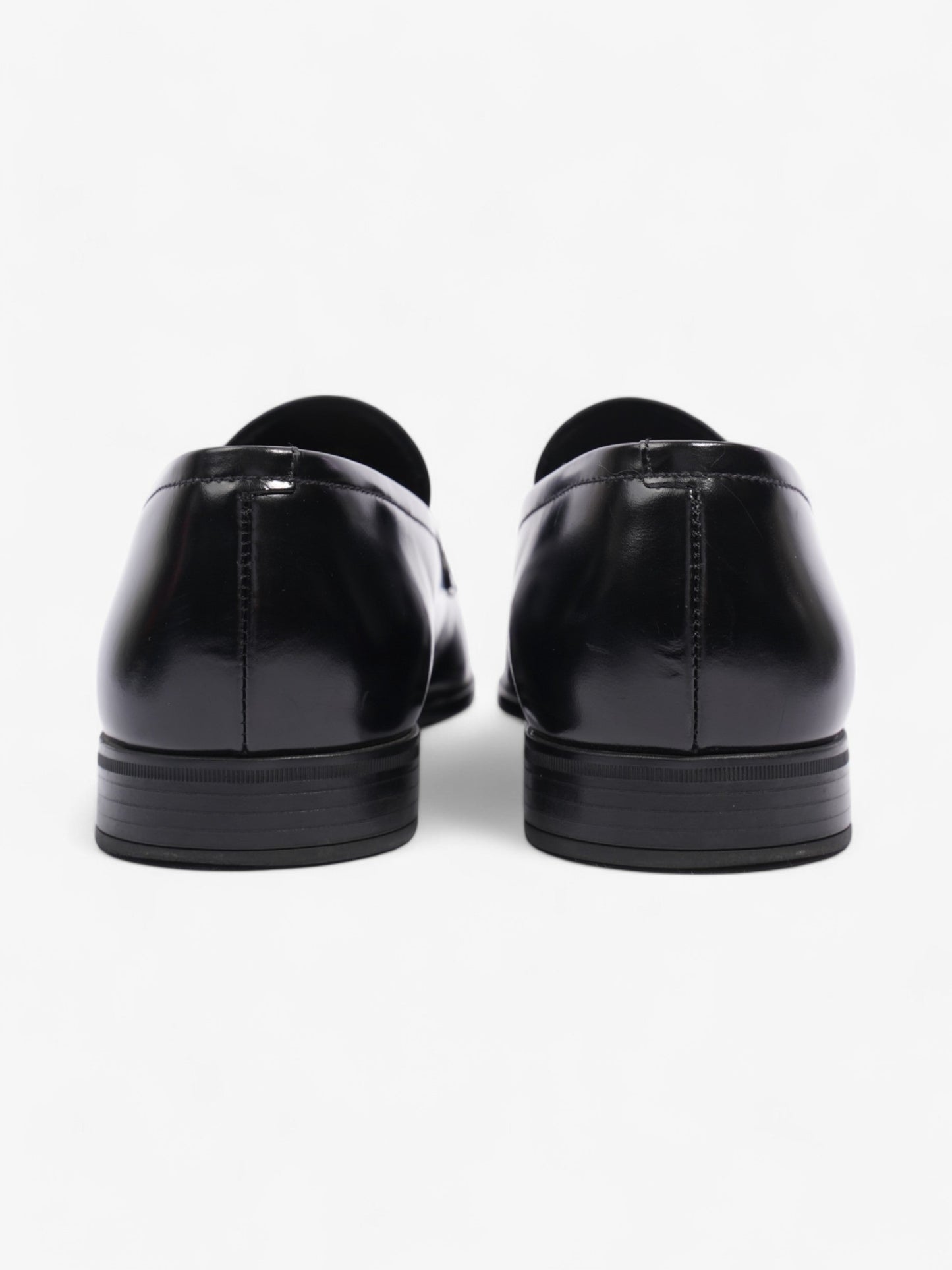 Prada Loafers Black / Silver Leather EU 40.5 UK 6.5