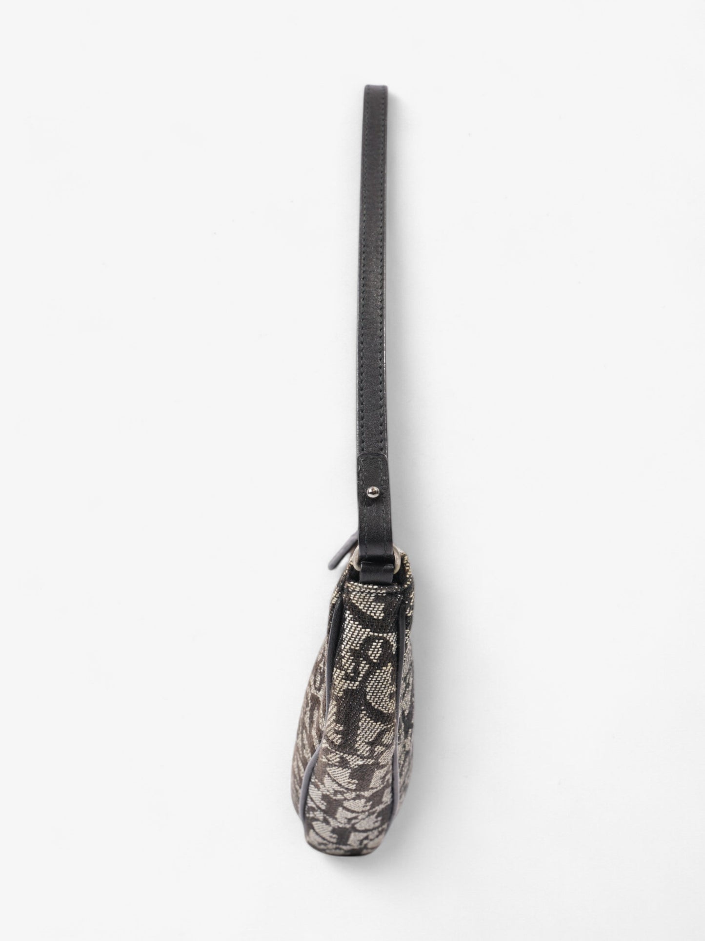 Christian Dior Trotter Saddle Pouch Black Oblique Canvas
