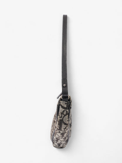 Christian Dior Trotter Saddle Pouch Black Oblique Canvas