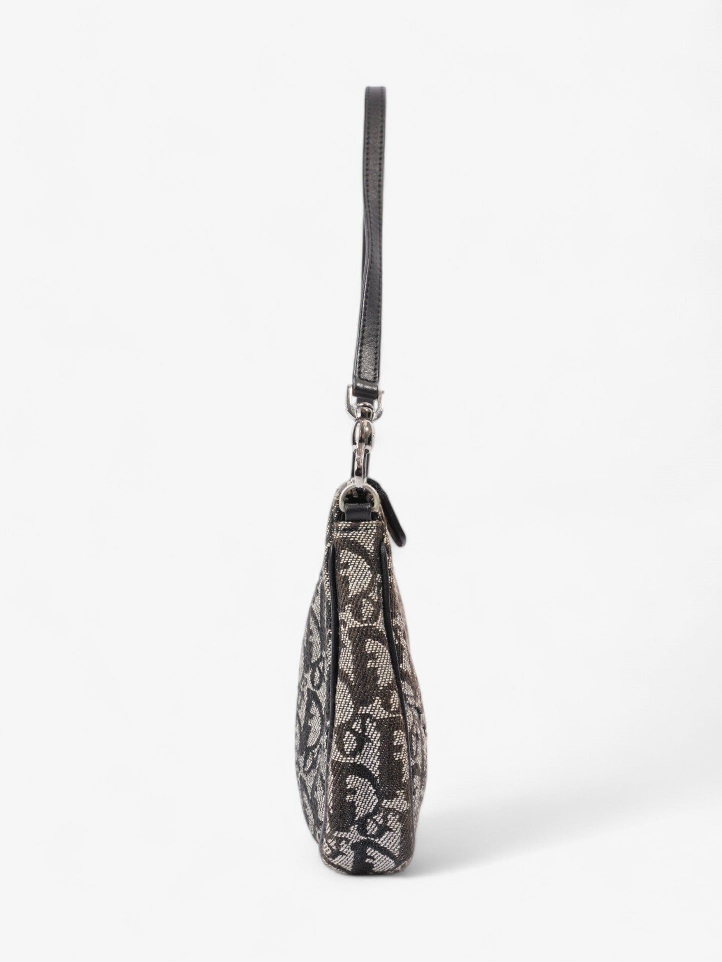 Christian Dior Trotter Saddle Pouch Black Oblique Canvas