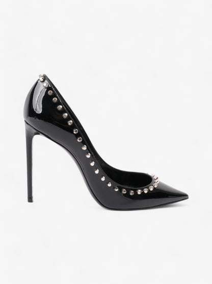 Saint Laurent Saint Zoe Heels 105 Black Patent Leather EU 39 UK 6