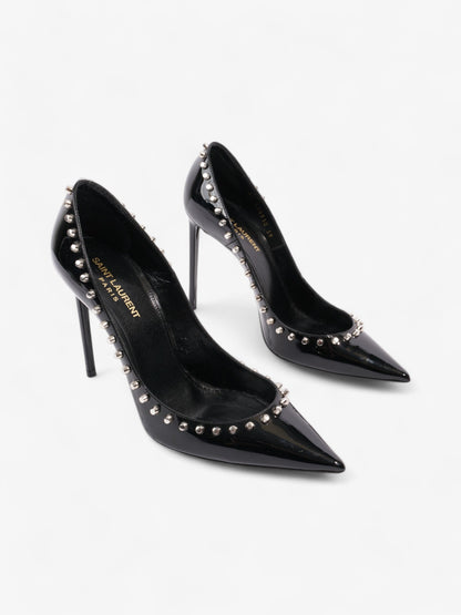 Saint Laurent Saint Zoe Heels 105 Black Patent Leather EU 39 UK 6