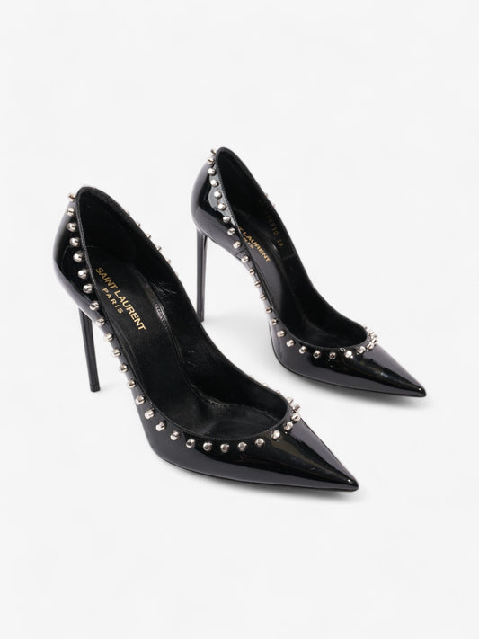 Saint Laurent Saint Zoe Heels 105 Black Patent Leather EU 39 UK 6