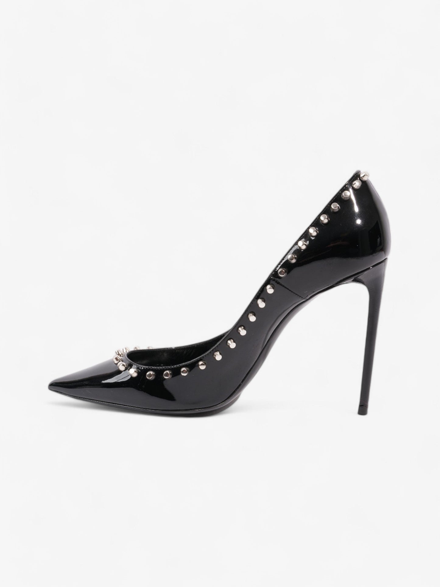 Saint Laurent Saint Zoe Heels 105 Black Patent Leather EU 39 UK 6