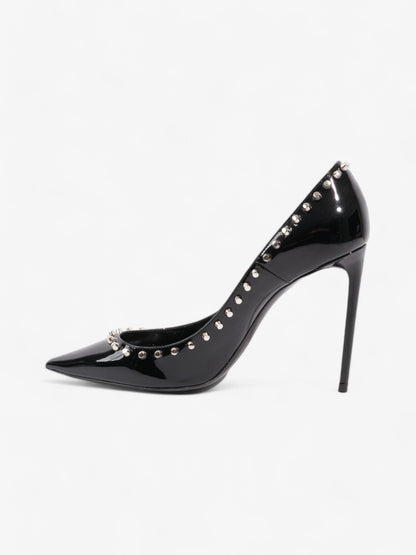 Saint Laurent Saint Zoe Heels 105 Black Patent Leather EU 39 UK 6