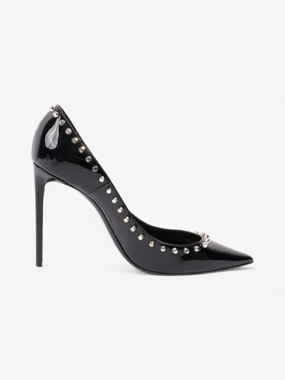 Saint Laurent Saint Zoe Heels 105 Black Patent Leather EU 39 UK 6