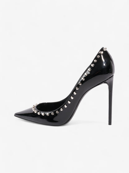 Saint Laurent Saint Zoe Heels 105 Black Patent Leather EU 39 UK 6