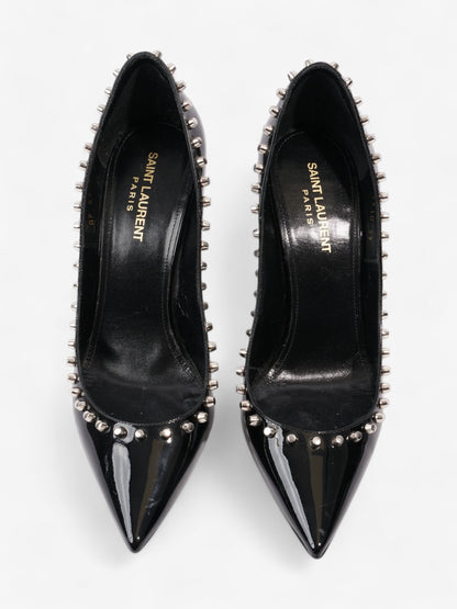 Saint Laurent Saint Zoe Heels 105 Black Patent Leather EU 39 UK 6