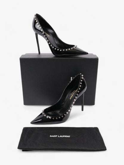 Saint Laurent Saint Zoe Heels 105 Black Patent Leather EU 39 UK 6