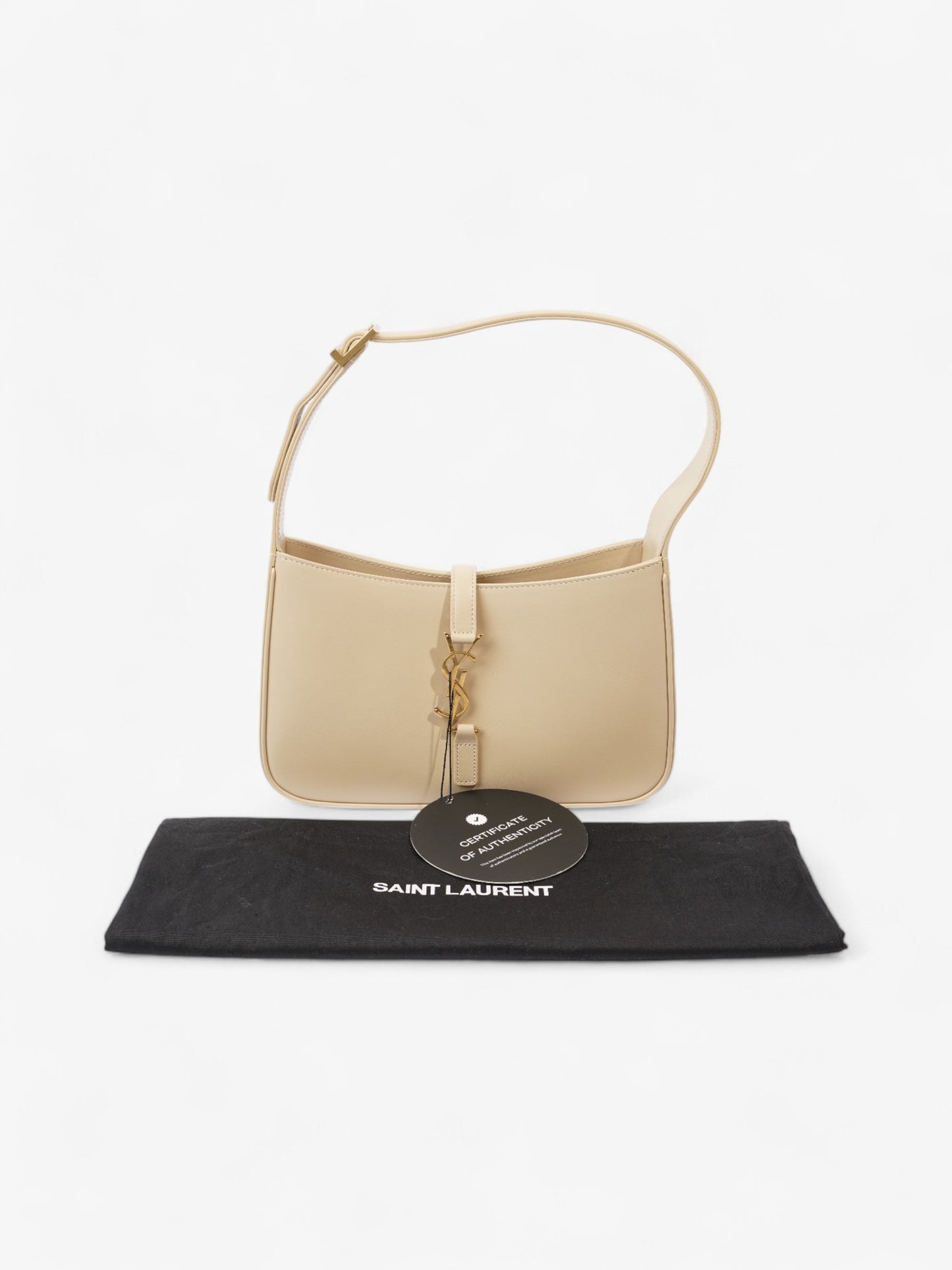Saint Laurent Le 5 a 7 Hobo Nude Calfskin Leather