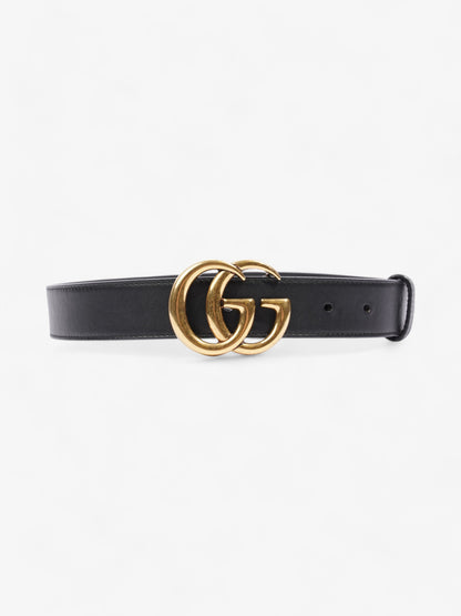 Gucci GG Marmont Belt Black / Gold Leather 70cm / 28"