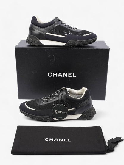 Chanel Low Top Sneaker Black / Navy Mesh EU 43 UK 9