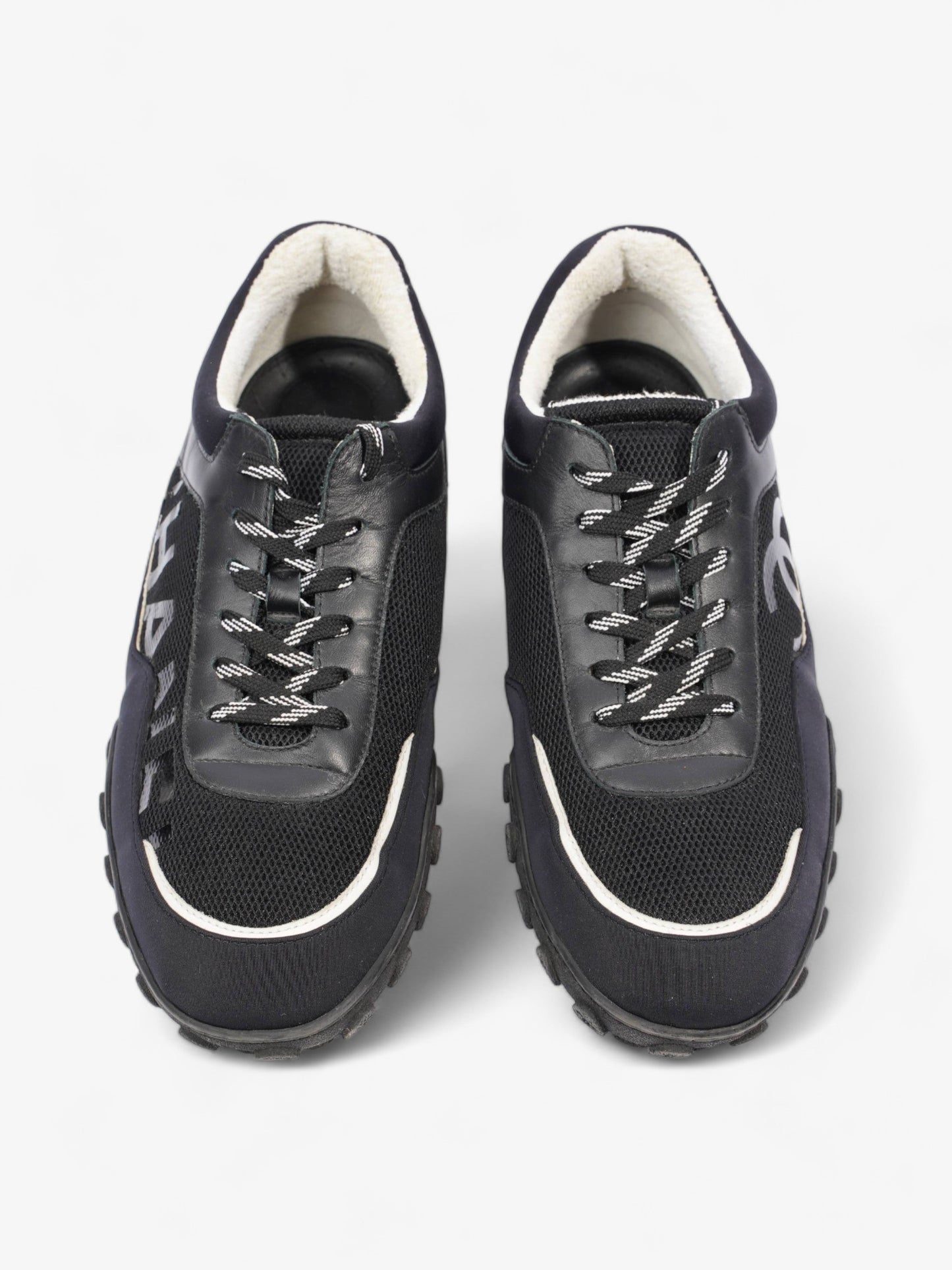 Chanel Low Top Sneaker Black / Navy Mesh EU 43 UK 9