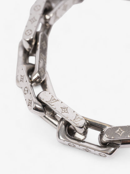 Louis Vuitton Monogram Chain Bracelet Silver Stainless Steel Medium