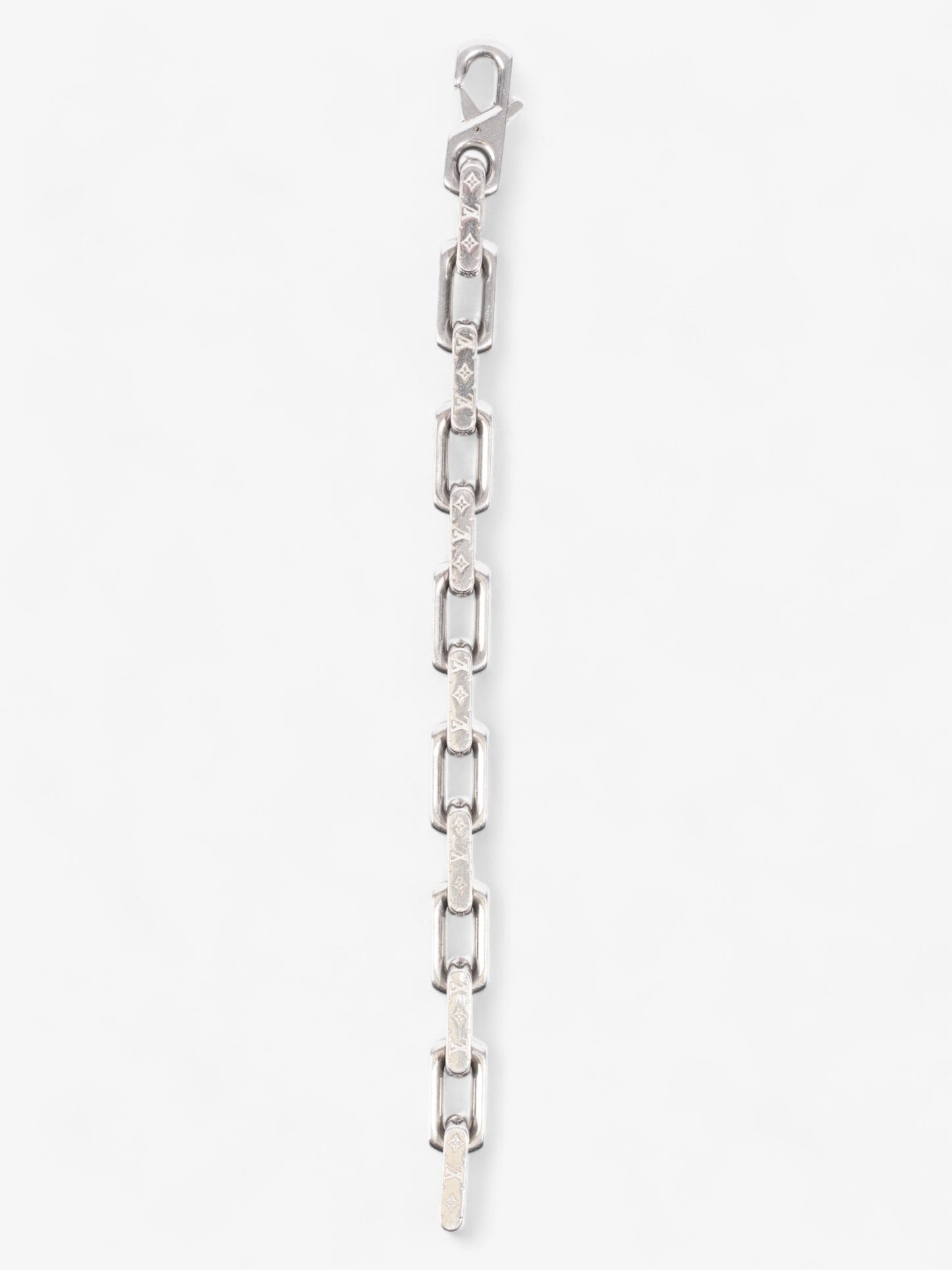 Louis Vuitton Monogram Chain Bracelet Silver Stainless Steel Medium