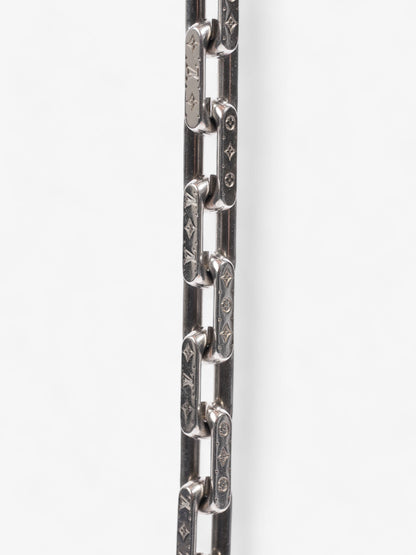 Louis Vuitton Monogram Chain Bracelet Silver Stainless Steel Medium