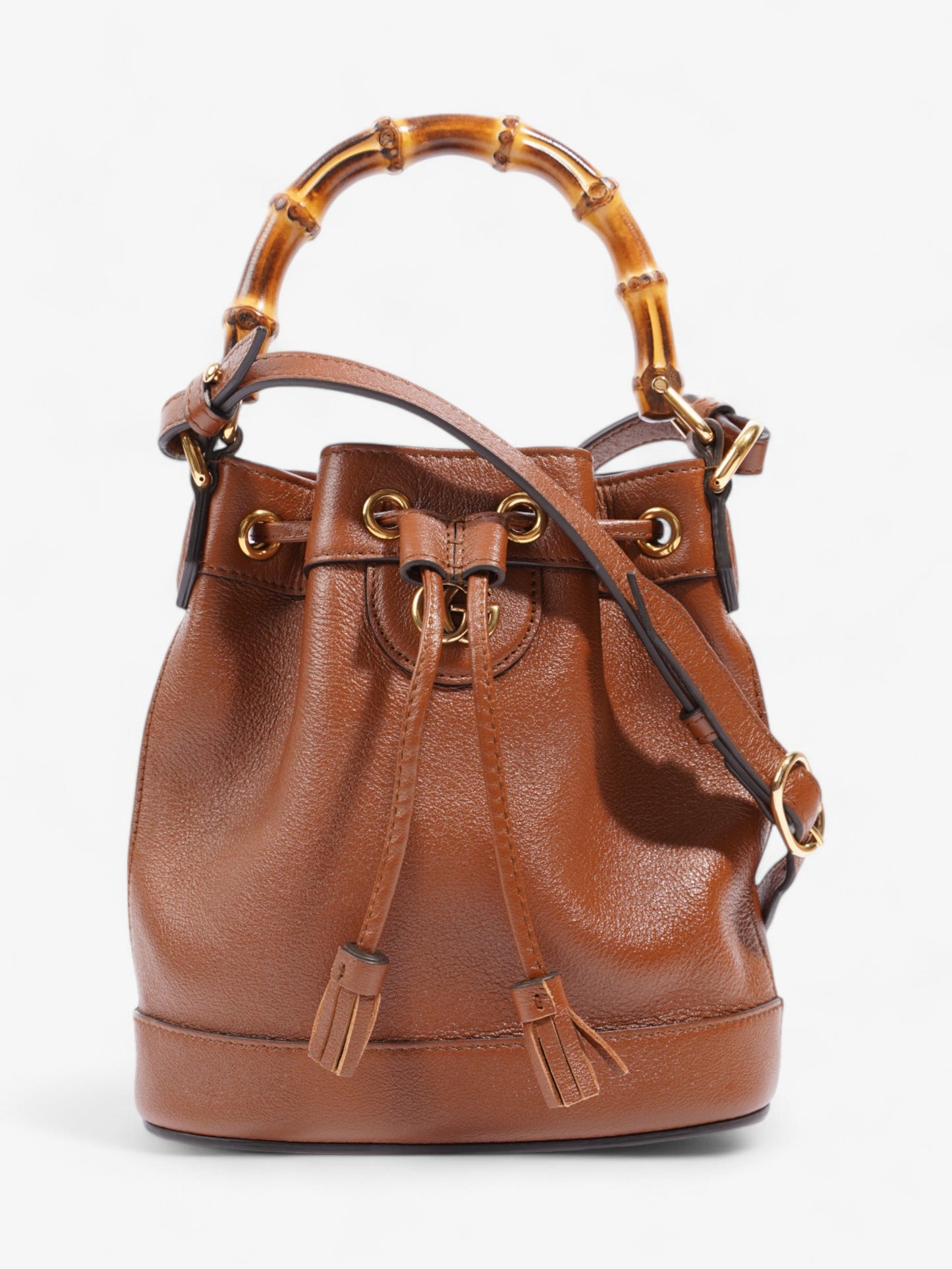 Gucci Diana Bucket Bag Brown Leather Mini