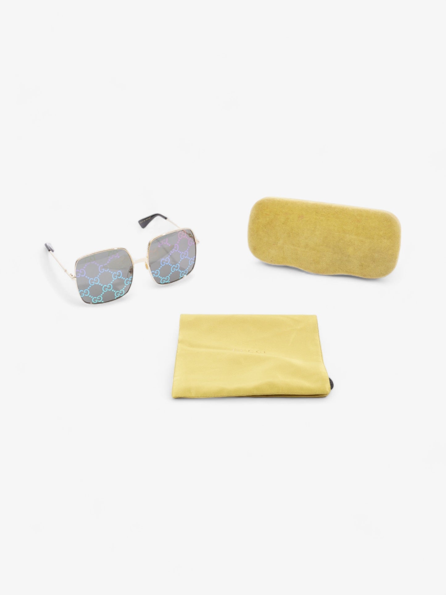 Gucci Guccissima Square Sunglasses Multicoloured Acetate 140mm